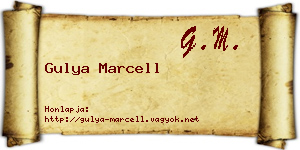 Gulya Marcell névjegykártya